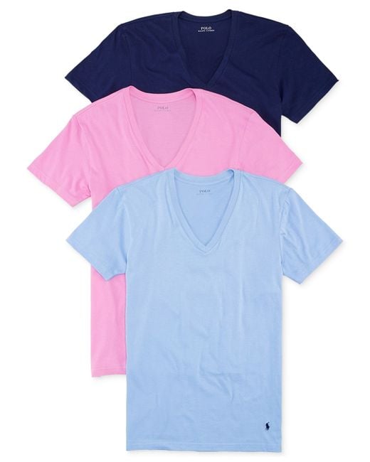 Polo Ralph Lauren Multicolor V-neck T-shirt 3-pack for men