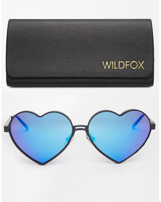 Wildfox Black Lolita Deluxe Heart Sunglasses