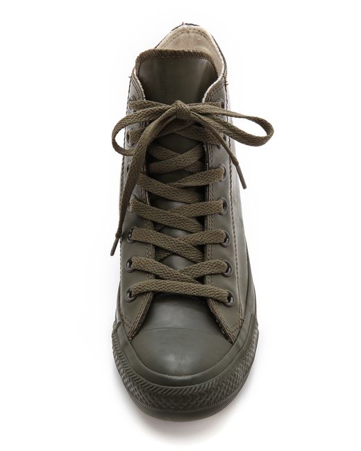 Converse Rubber Coated Chuck Taylor Sneakers Pineneedle in Green