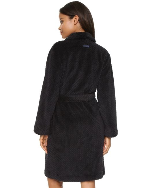 Calvin Klein Fluffy Robe Black Lyst