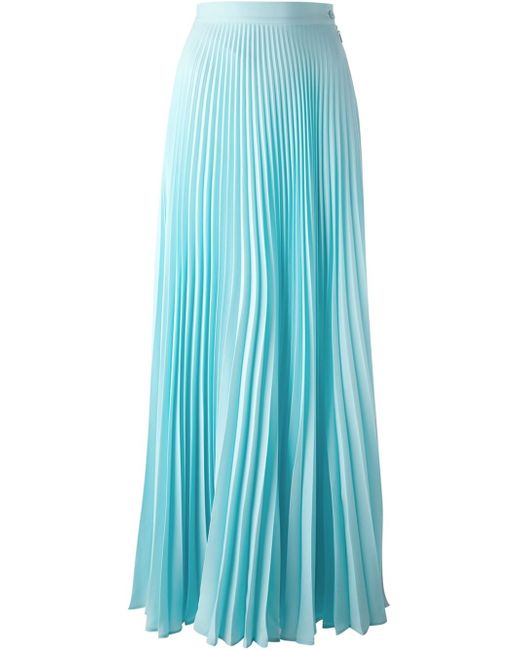 Fendi Blue Long Pleated Skirt