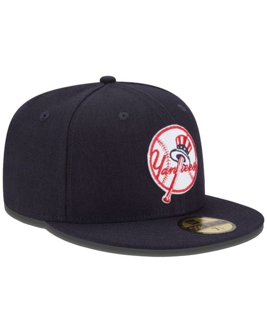 KTZ New York Yankees Logo Lush 59fifty Cap in Blue for Men Lyst