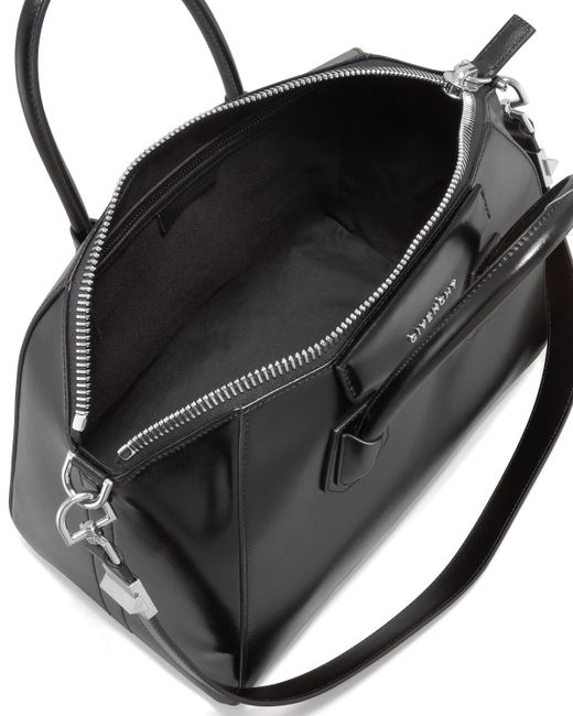 Givenchy Antigona Medium Leather Tote Bag in Black | Lyst
