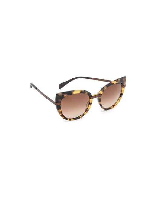 Marc By Marc Jacobs Cat Eye Sunglasses - Black/brown Grey | Lyst