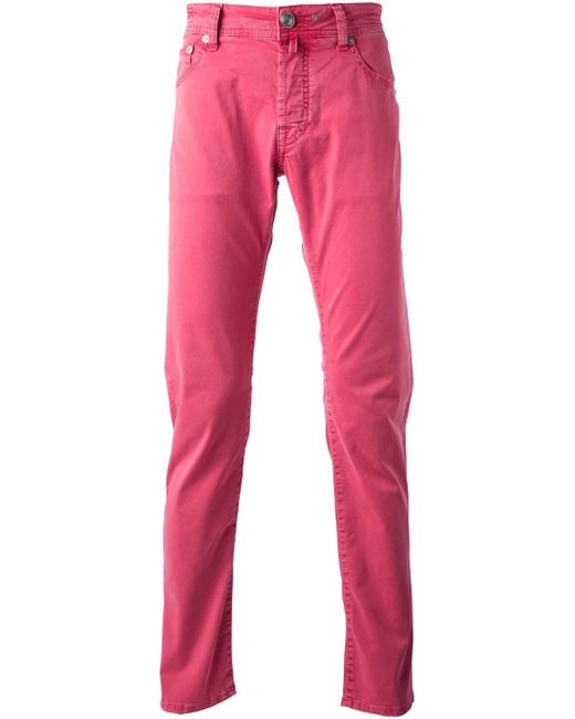 Jacob Cohen Pink Skinny Jeans for men