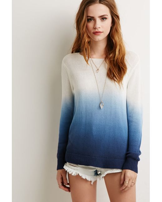 Forever 21 Dip-dye Sweater in Cream 