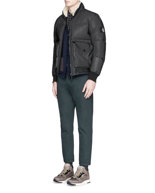 Stone Island 'hidden Reflective' Down Puffer Jacket in Black for Men | Lyst