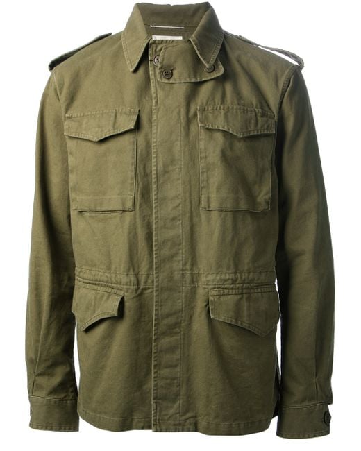 Saint Laurent Green Military Jacket for men
