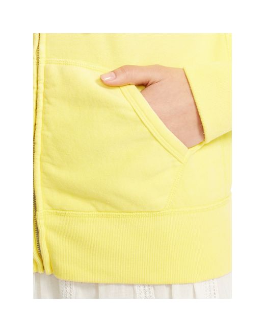 Ralph Lauren Yellow Fleece Zip-Up Hoodie