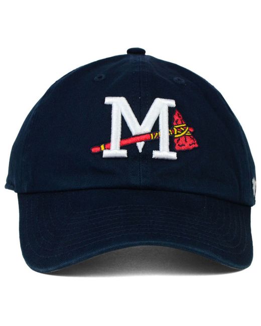 47 Brand Blue Mississippi Braves Clean Up Cap for men