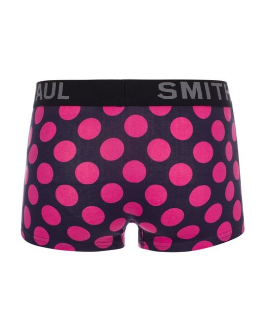 Paul smith Men's Pink Polka Dot Print Boxer Briefs in Pink for Men