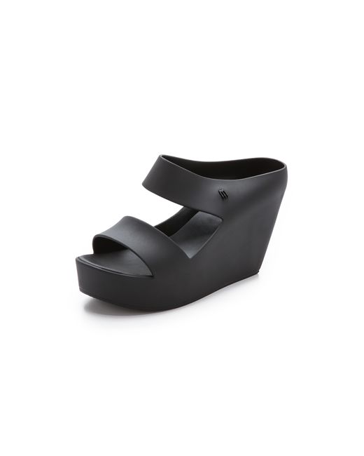 Melissa Creative Wedge Sandals - Black