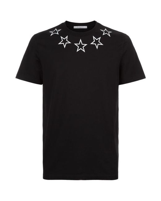 men's shirt with stars around neck