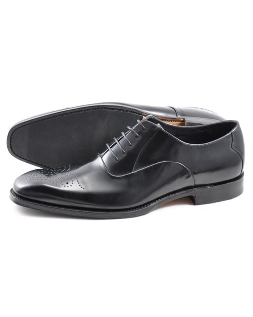 Loake Black Howard Leather Brogue Oxford Shoes for men