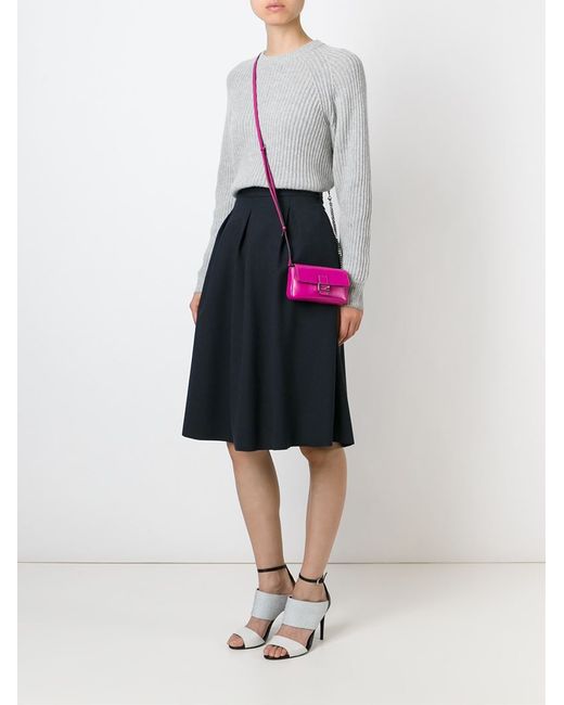 Fendi Pink Micro Baguette Cross-Body Bag