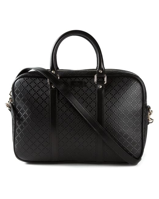 Gucci Black 'Bright Diamante' Laptop Bag for men
