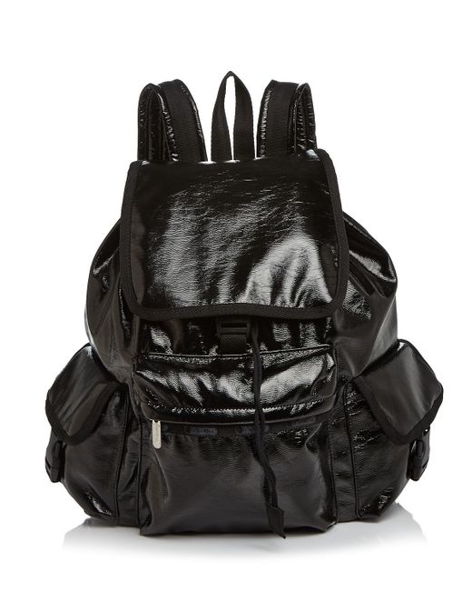 LeSportsac Patent Voyager Backpack - Black Patent