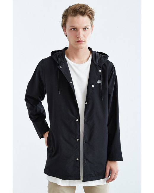 Stussy Black 3m Reflective Ss Link Hooded Jacket for men