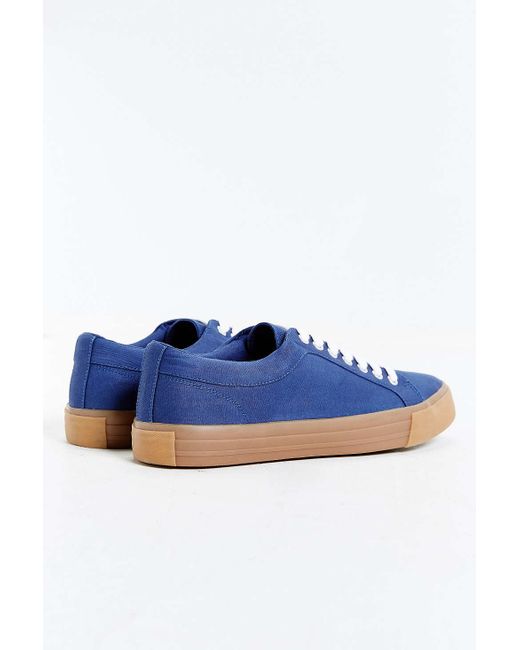 Urban outfitters Uo Canvas Court Gum Sole Sneaker in Blue