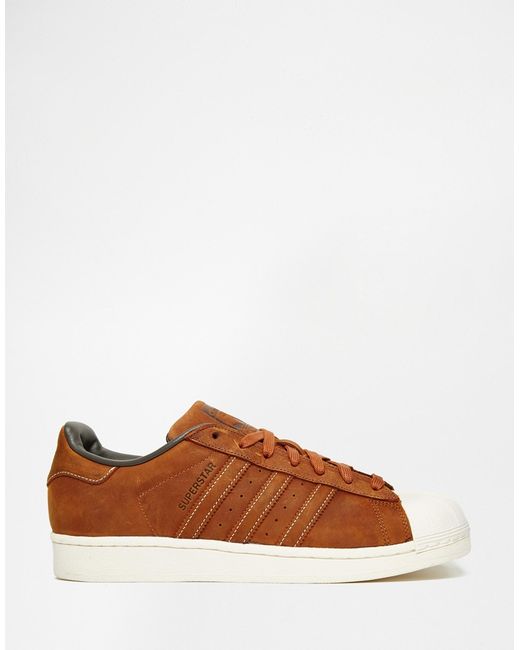 adidas Originals Superstar Waxed Leather Trainers S79471 in Brown for Men |  Lyst