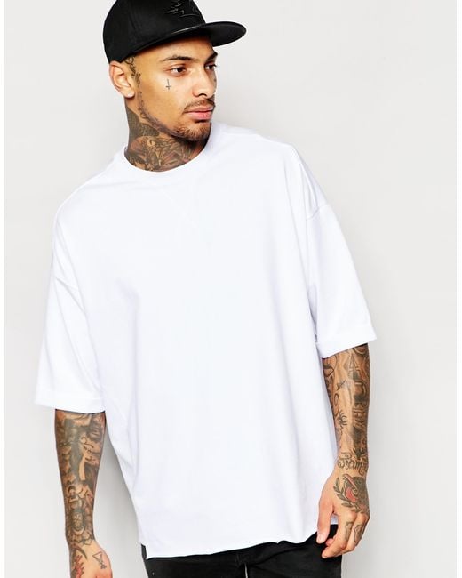 ASOS White Super Oversized T-shirt In Heavy Weight Fabric for men