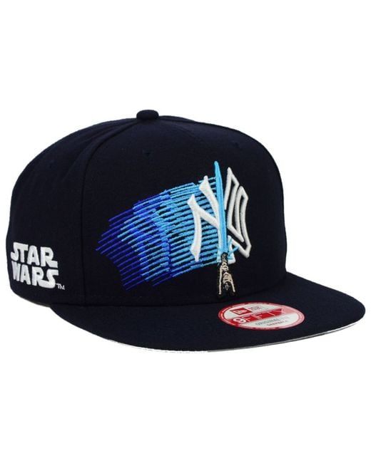 KTZ Blue New York Yankees Star Wars Logoswipe 9fifty Snapback Cap for men