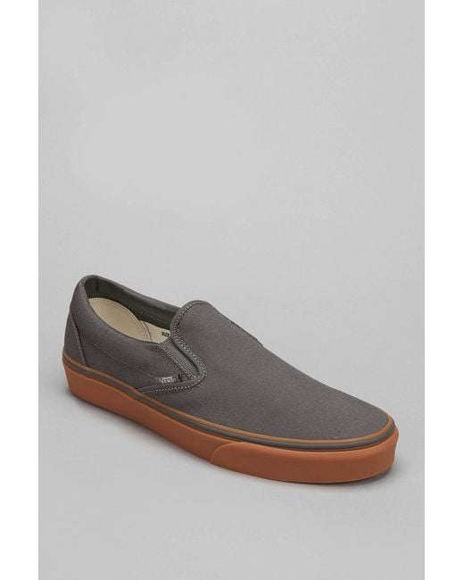 Vans Classic Gum-Sole Slip-On Sneaker in Grey (Gray) for Men | Lyst