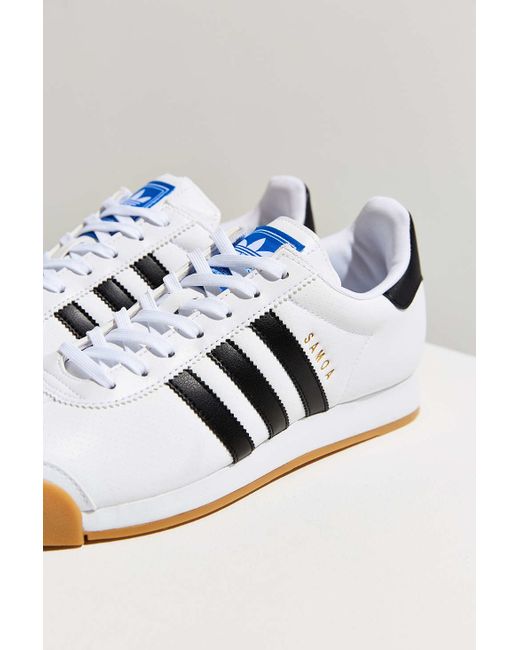 adidas Originals Samoa Perforated Gum Sole Sneaker in White | Lyst