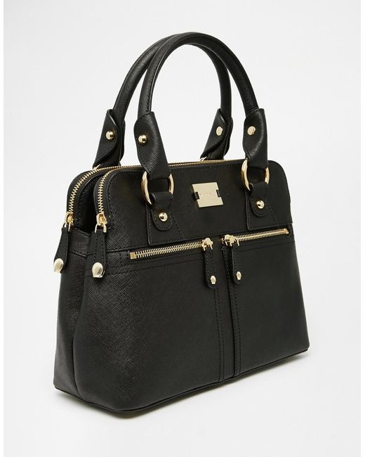 Modalu Small Pippa Leather Grab Bag in Metallic | Lyst
