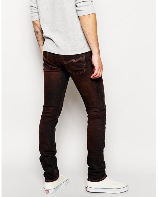 Nudie Jeans High Kai Skinny Fit Electric Red Dark Wash for Men | Lyst