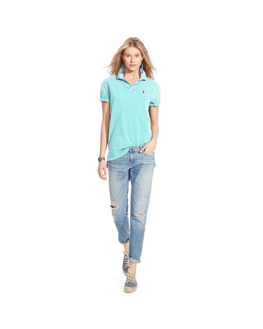 Polo Ralph Lauren Blue Boyfriend Polo Shirt