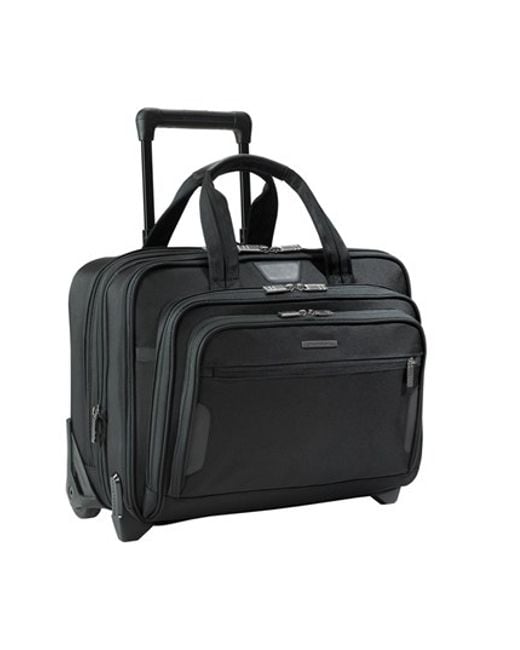 Briggs & riley 'medium' Expandable Rolling Ballistic Nylon Briefcase in Black for Men Lyst