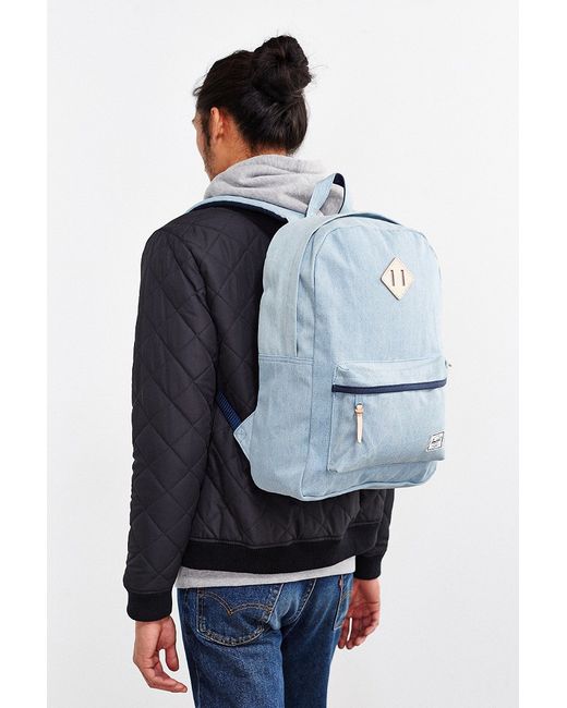 Herschel bleached denim backpack top