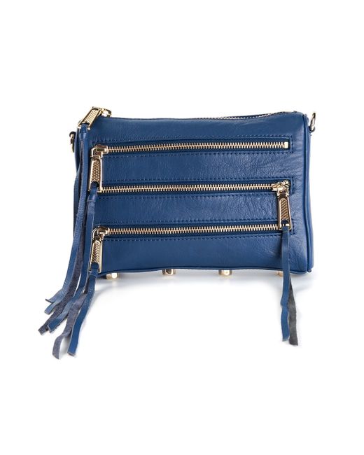Rebecca Minkoff Blue Mini 5 Zip Shoulder Bag