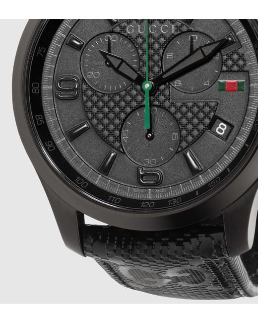 Gucci Unisex Swiss Chronograph G-timeless Black Fabric Strap Watch 44mm ...