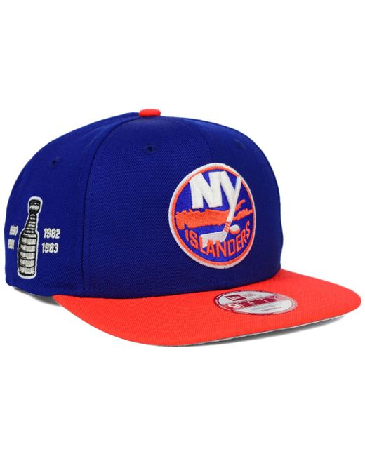 KTZ Orange New York Islanders Stanley Cup Champ Collection 9fifty Snapback Cap for men