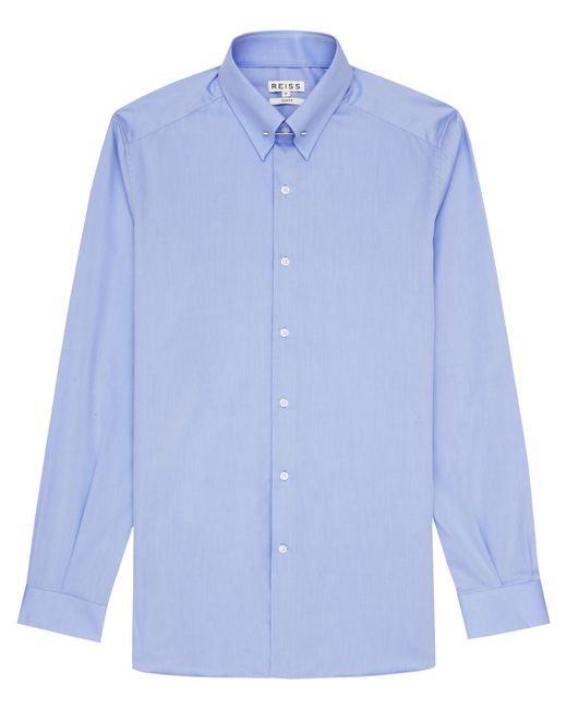 Reiss Blue Belfort Collar Pin Shirt for men