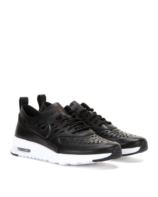 Nike Air Max Thea Joli Laser-Cut Leather Sneakers in White (Black) | Lyst