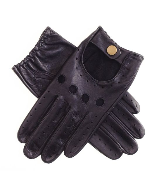 Black.co.uk Top Seller men's Black Leather Driving Gloves in Black for