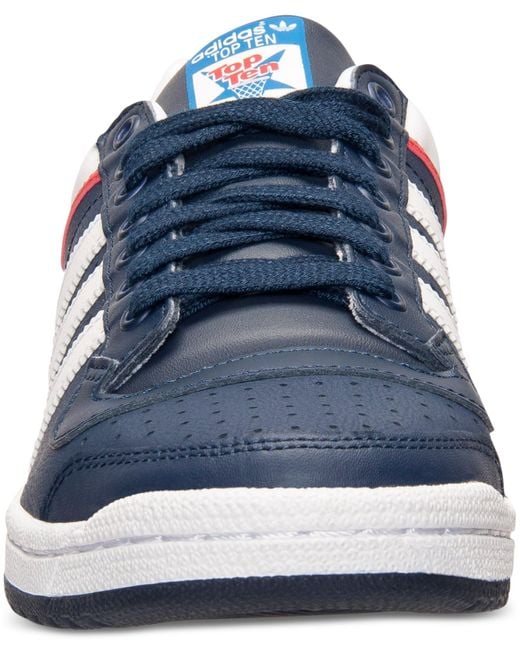 Adidas Blue Men'S Top Ten Lo Casual Sneakers From Finish Line for men