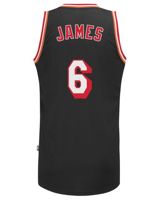 Youth Miami Heat LeBron James adidas Black Replica Road Jersey