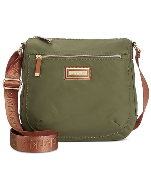 Calvin Klein Green Nylon Messenger Bag