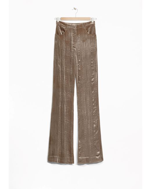 \u0026 Other Stories Crushed Velvet Trousers 