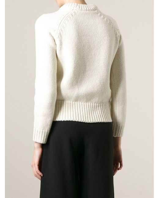 MARC BY MARC JACOBS Don't Panic ジャガードニット Marc By Marc Jacobs 'Don'T Panic' Sweater in White | Lyst