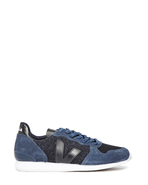 Veja Blue Holiday Low-top Flannel Woven Sneakers for men