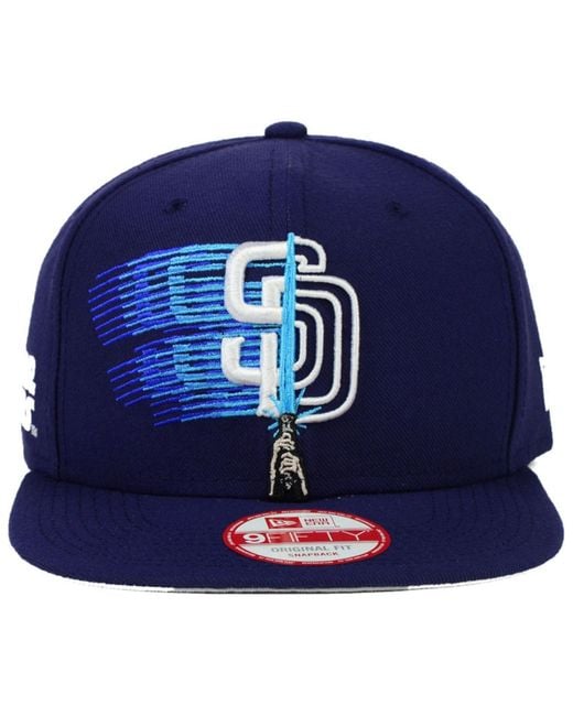 KTZ Blue San Diego Padres Star Wars Logoswipe 9fifty Snapback Cap for men