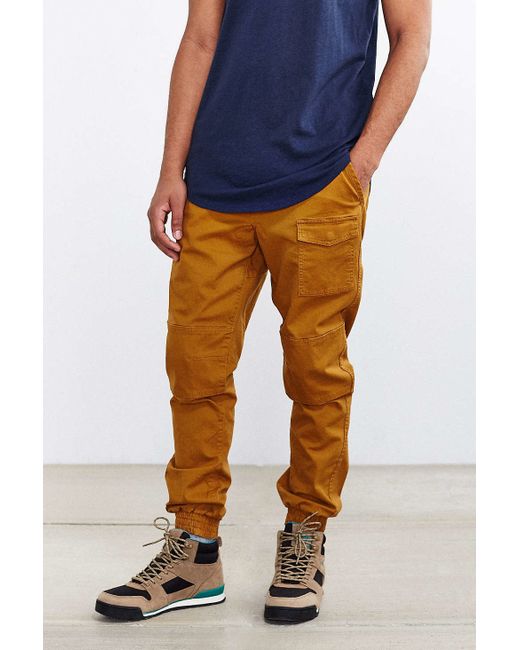 Without Walls Brown Cargo Pocket Jogger for men