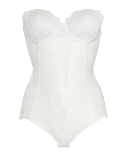 Fashion Forms Lace Strapless Bodysuit in White Lyst UK