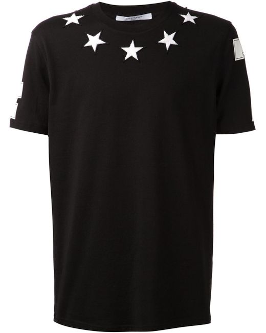 Givenchy Black Terry Cloth Star T-Shirt for men