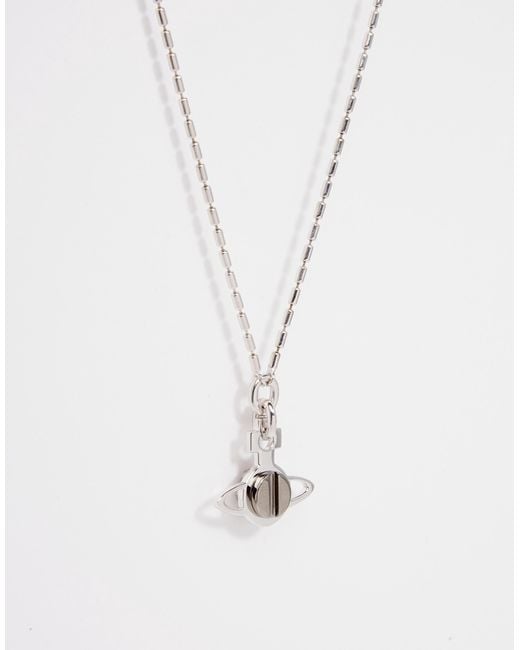 Vivienne Westwood Metallic Bolt Orb Necklace for men
